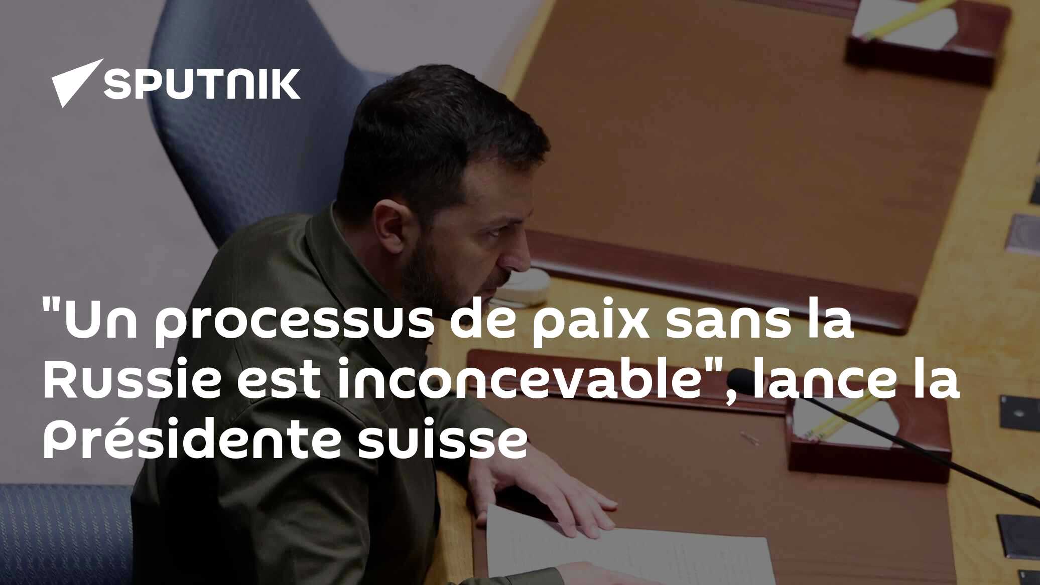 "Un processus de paix sans la Russie est inconcevable", lance la Présidente suisse