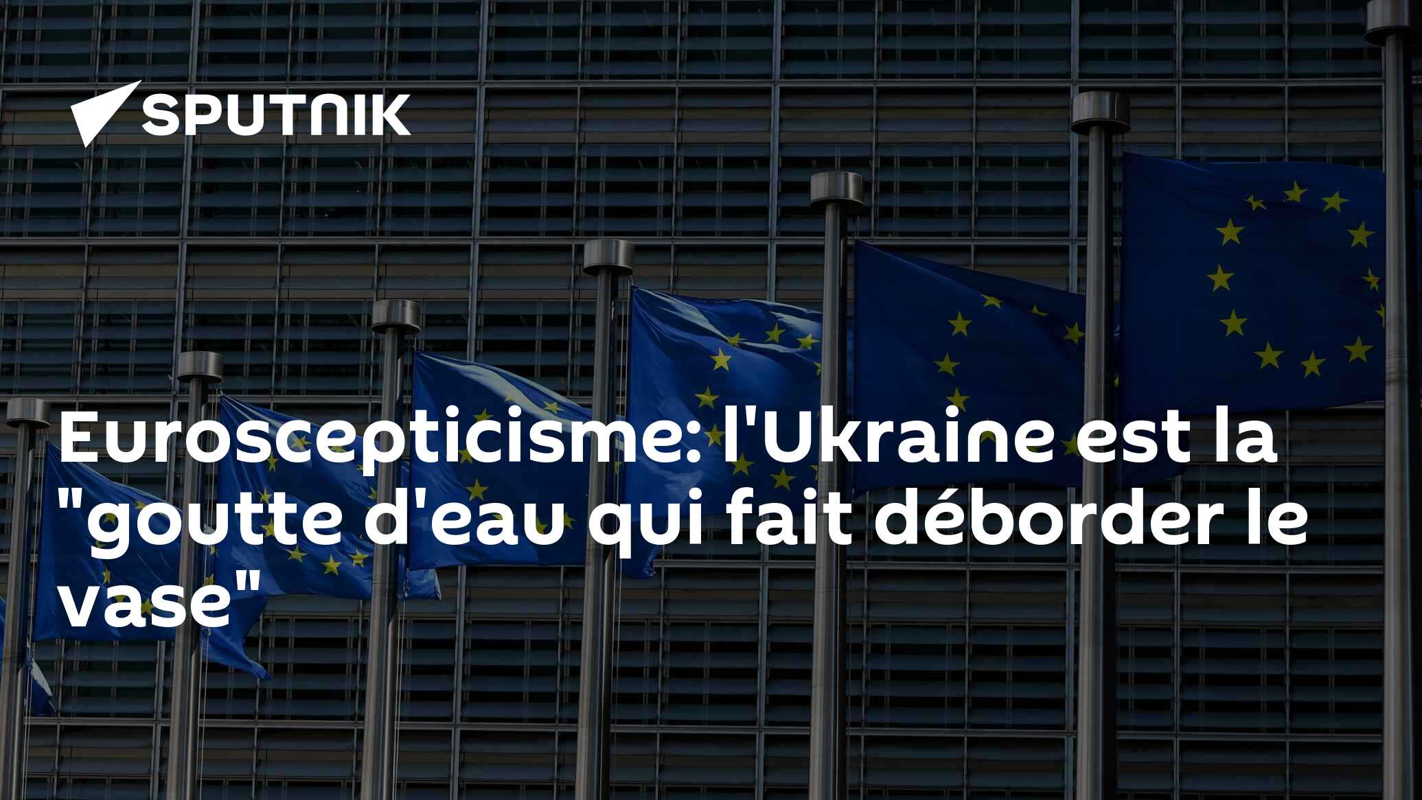 Euroscepticisme: l'Ukraine est la "goutte d'eau qui fait déborder le vase"