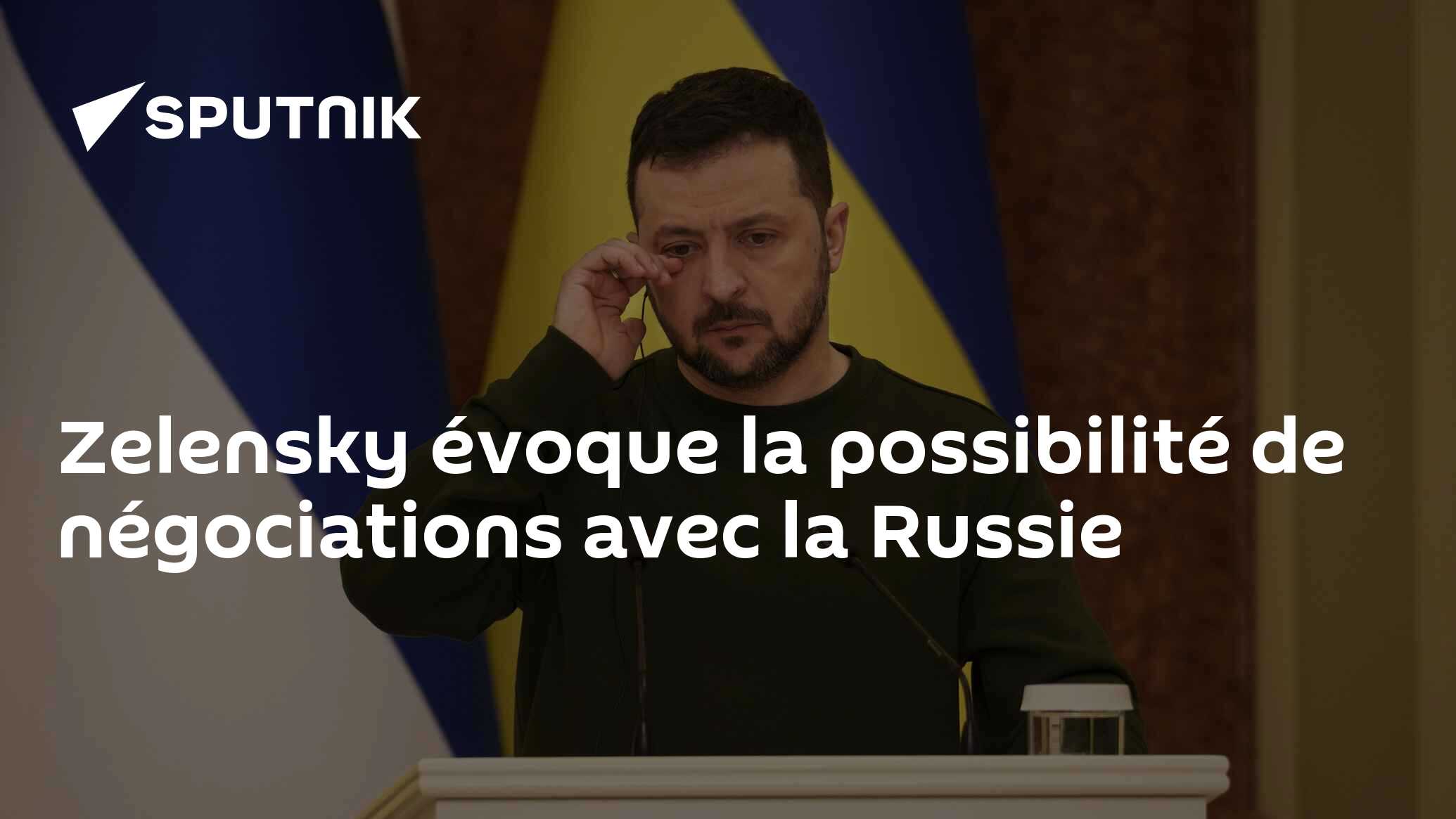 Zelensky évoque la possibilité de négociations avec la Russie