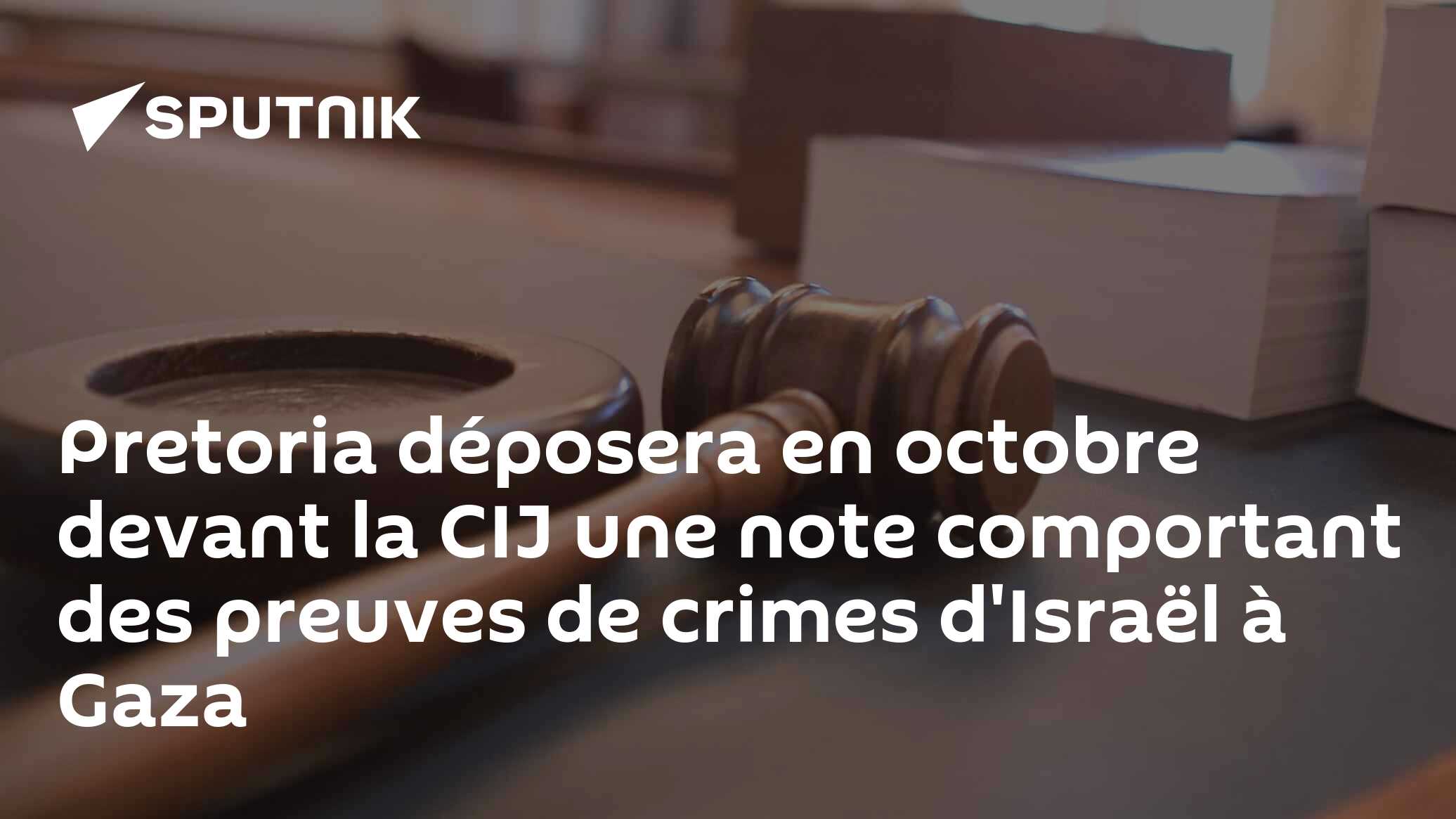 Pretoria déposera en octobre devant la CIJ une note comportant des preuves de crimes d'Israël à Gaza