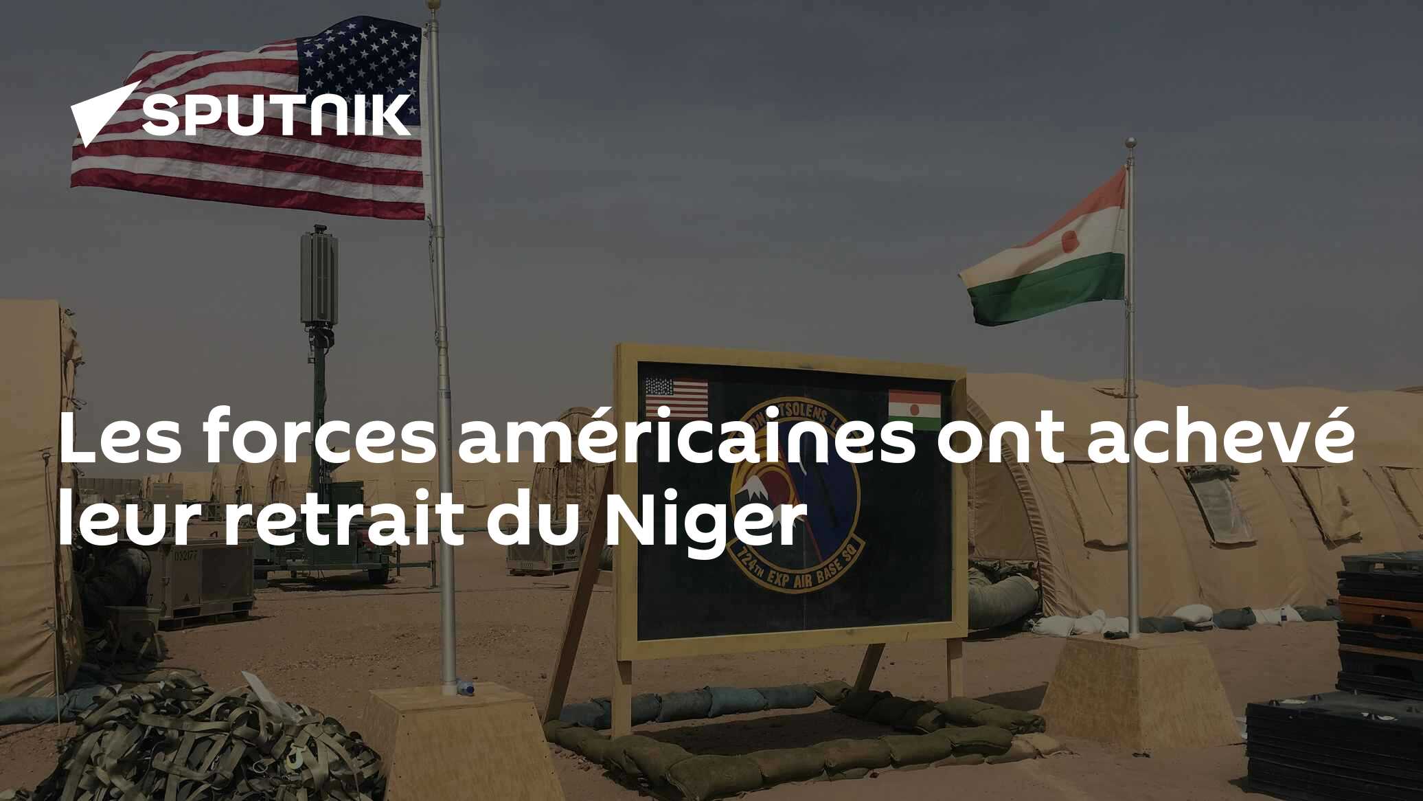 Les forces américaines ont achevé leur retrait du Niger