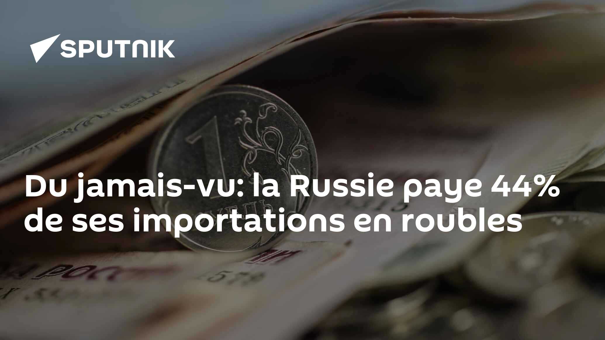 Du jamais-vu: la Russie paye 44% de ses importations en roubles