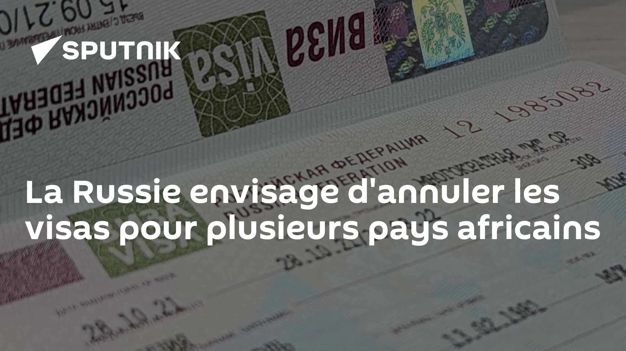 La Russie envisage d'annuler les visas pour plusieurs pays africains