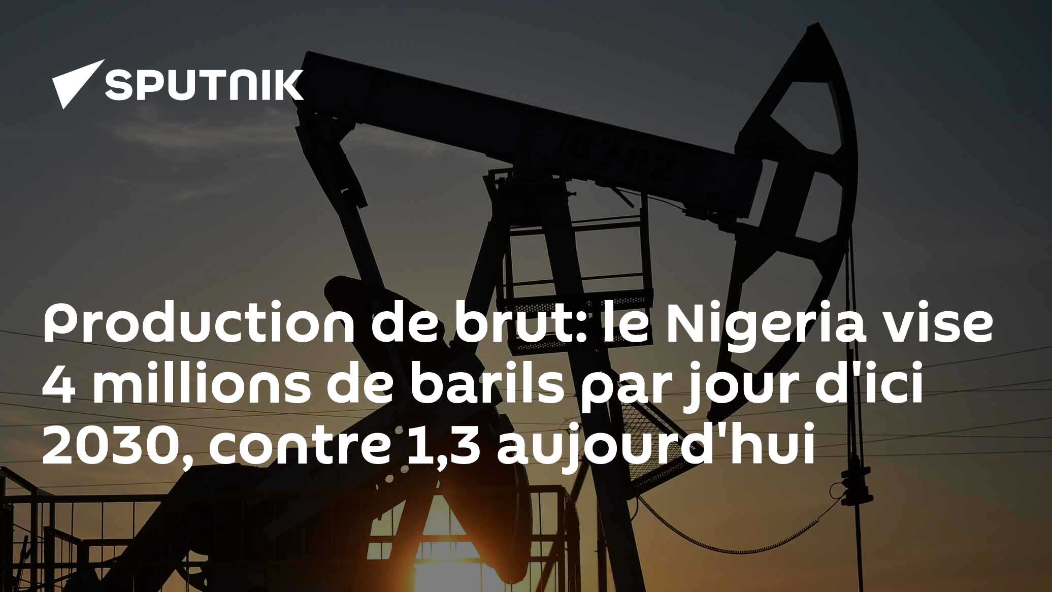 Production de brut: le Nigeria vise 4 millions de barils par jour d'ici 2030, contre 1,3 aujourd'hui