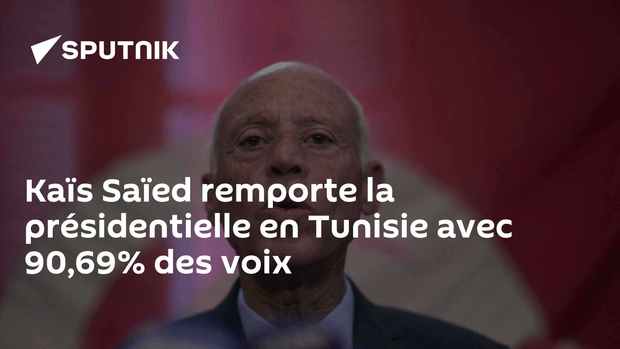 Kaïs Saïed remporte la présidentielle en Tunisie avec 90,69% des voix