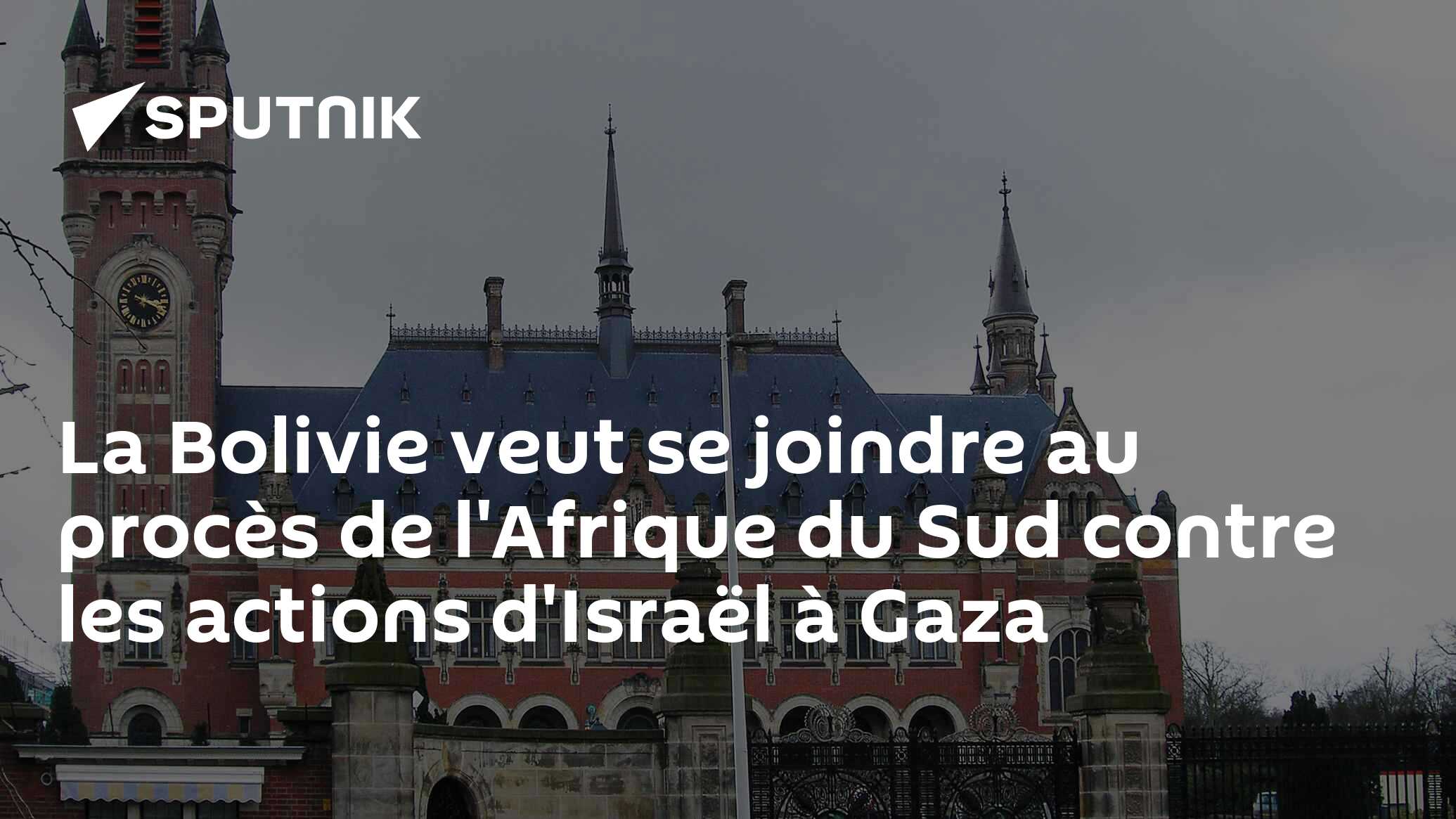 La Bolivie veut se joindre au procès de l'Afrique du Sud contre les actions d'Israël à Gaza