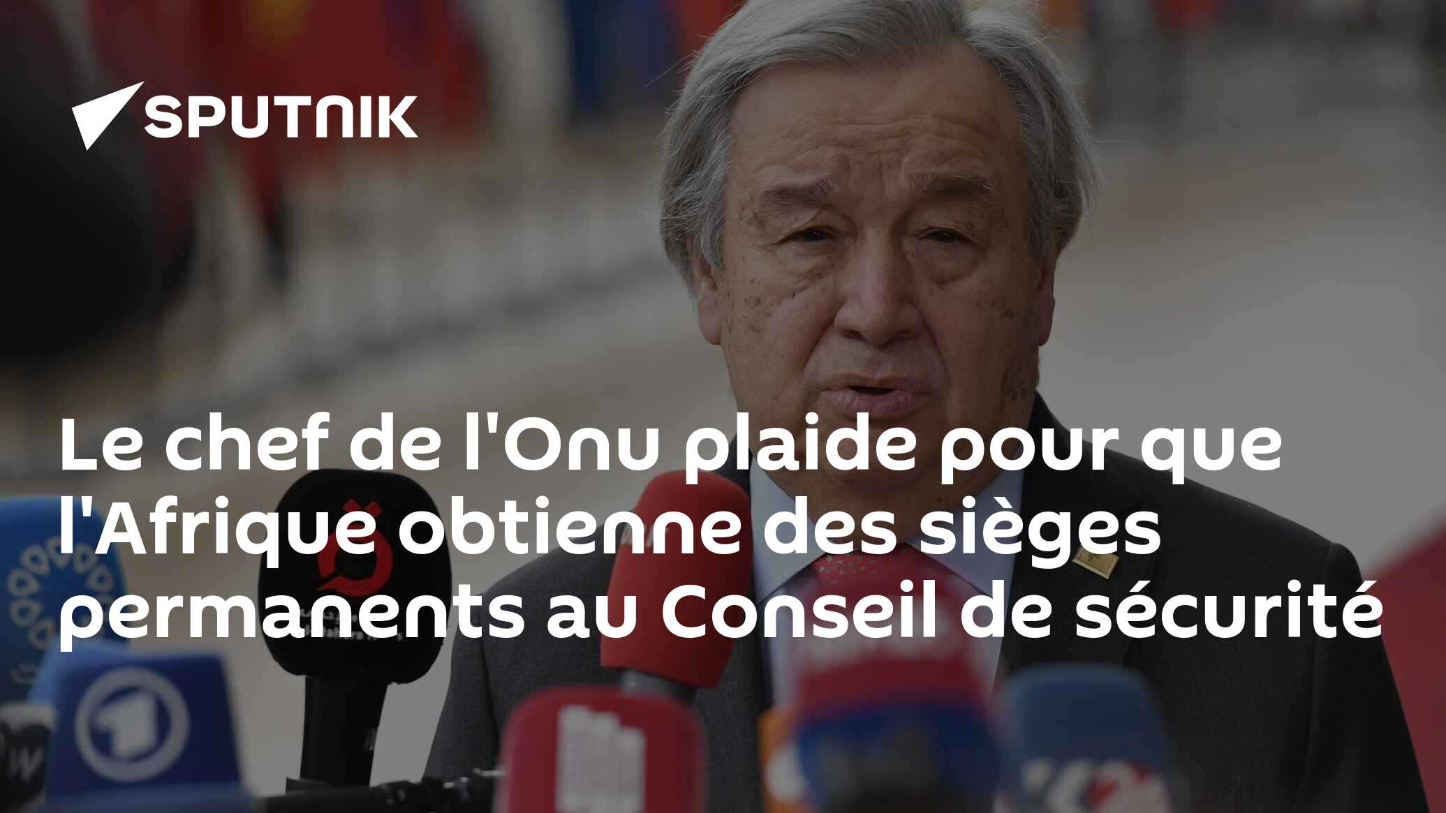 Photo Le chef de l'Onu plaide pour que l'Afrique obtienne des siges permanents au Conseil de scurit