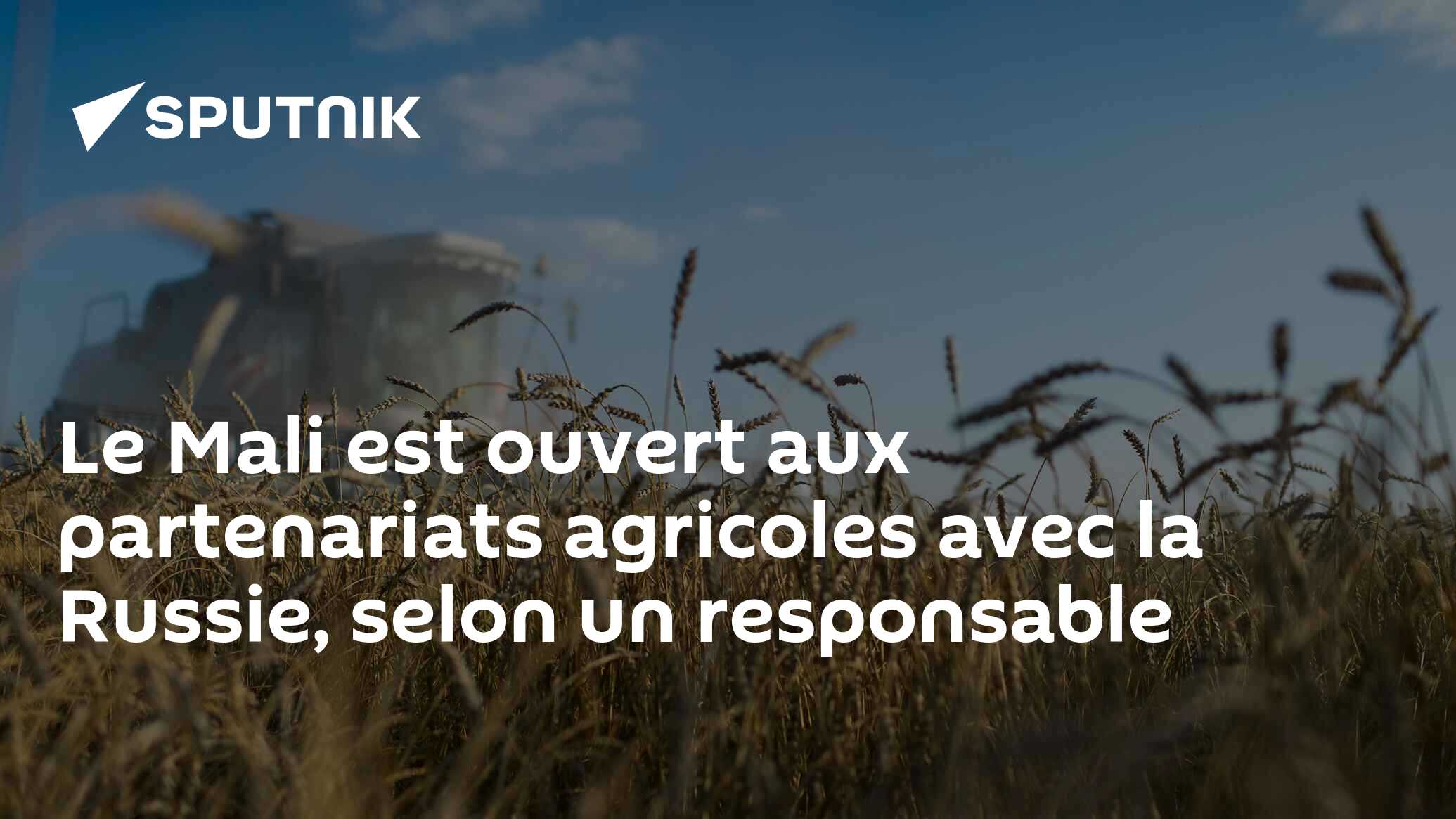Le Mali est ouvert aux partenariats agricoles avec la Russie, selon un responsable
