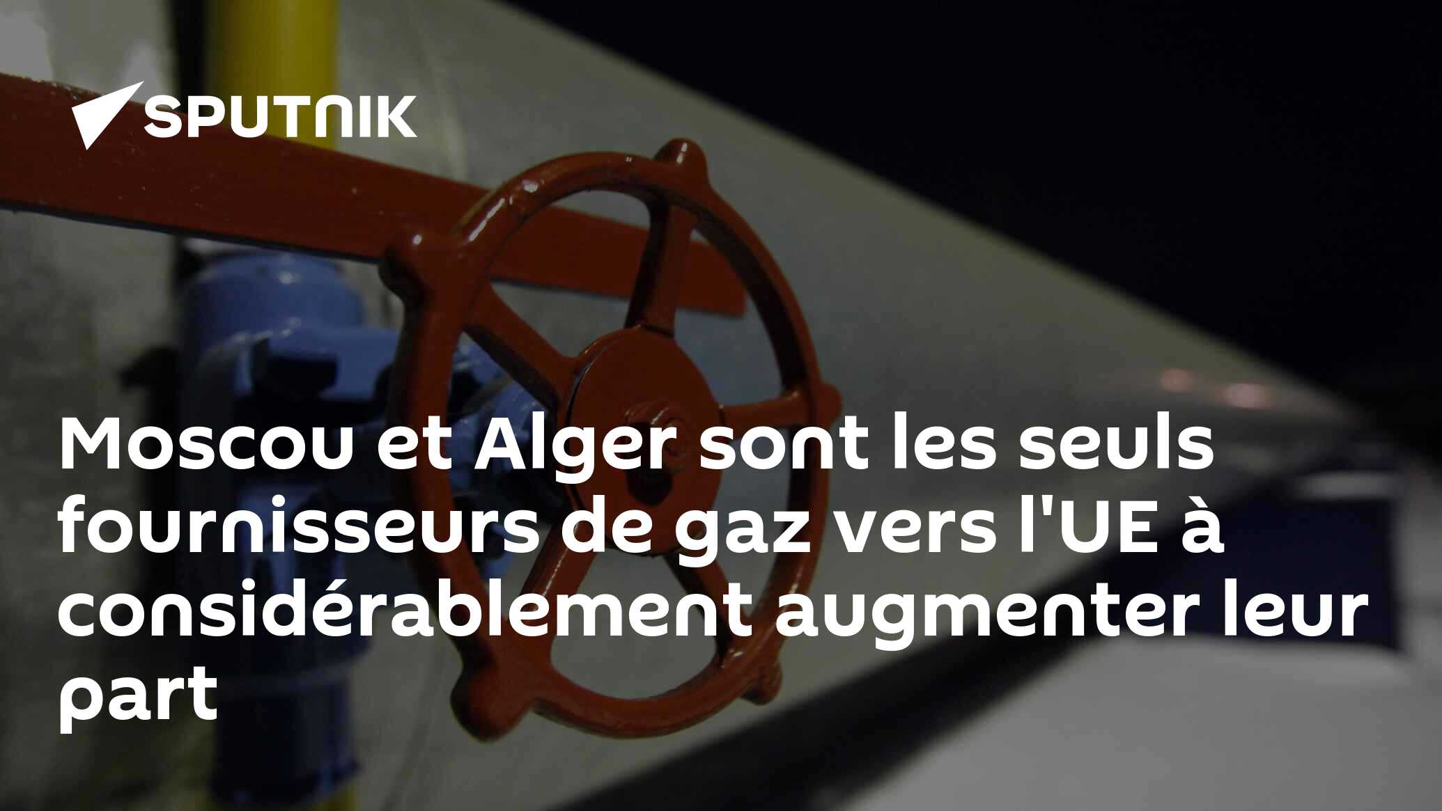 Moscou et Alger sont les seuls fournisseurs de gaz vers l'UE à considérablement augmenter leur part