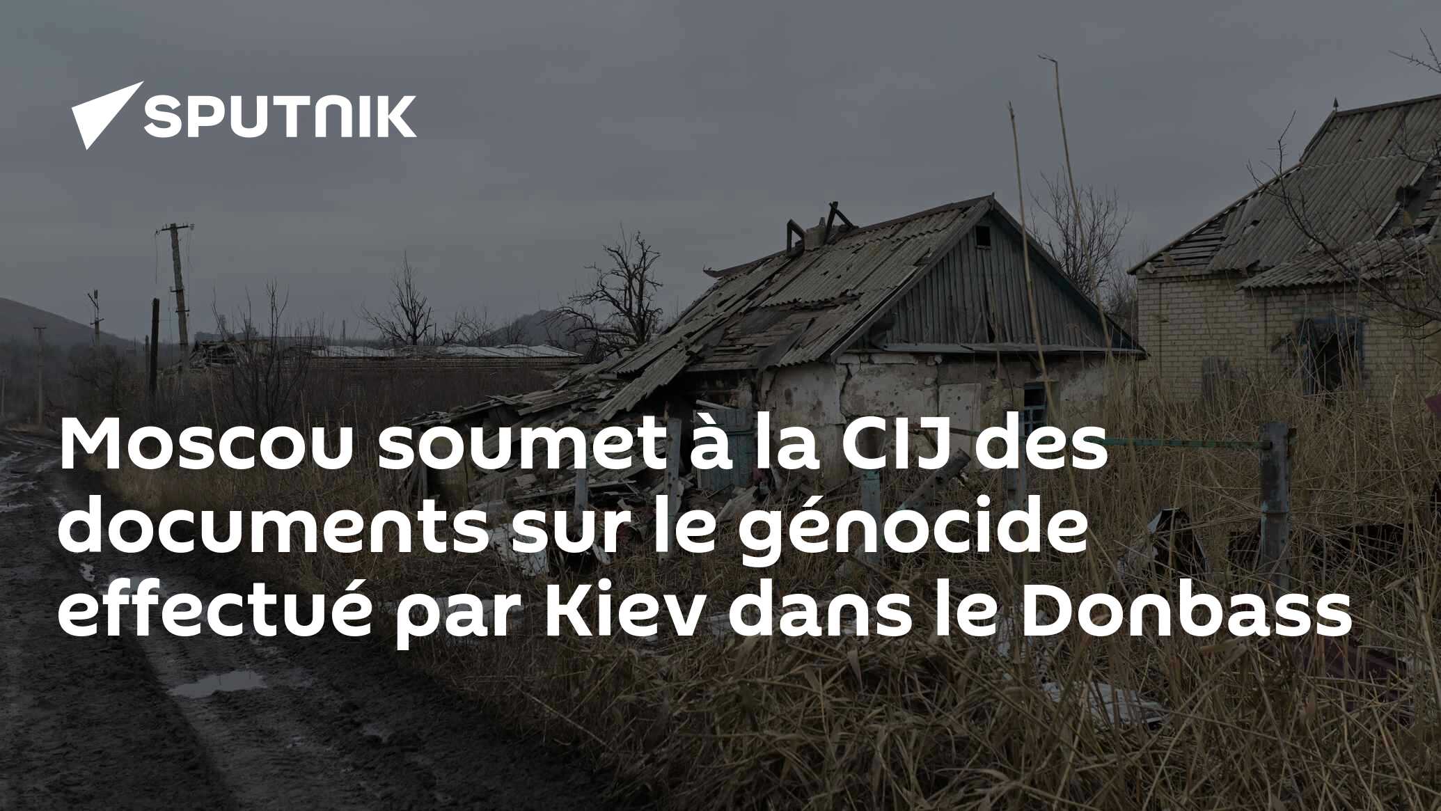Moscou soumet à la CIJ des documents sur le génocide effectué par Kiev dans le Donbass