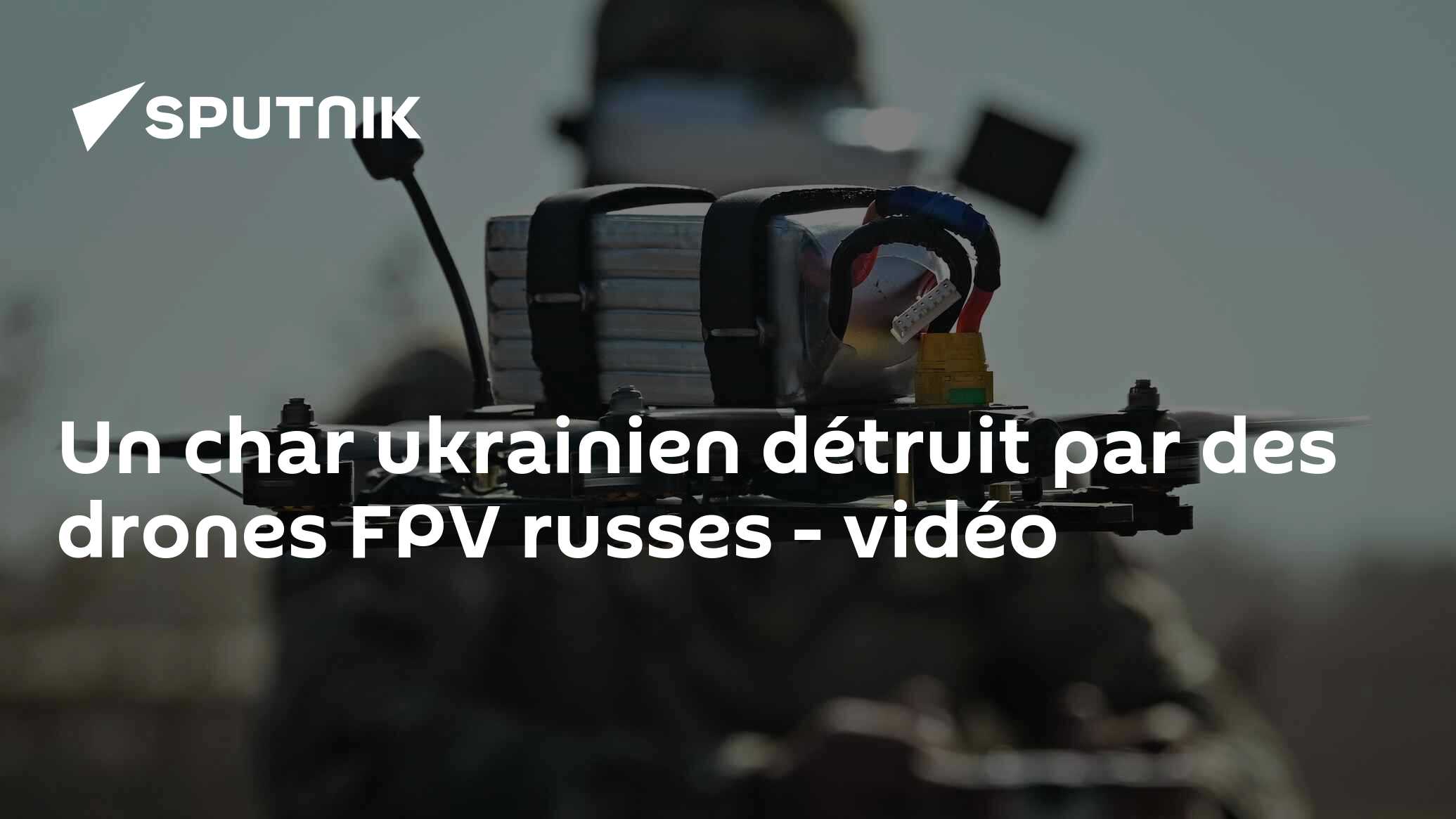 Un char ukrainien détruit par des drones FPV russes - vidéo