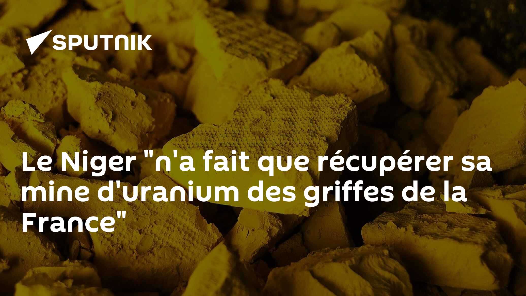 Le Niger "n'a fait que récupérer sa mine d'uranium des griffes de la France"