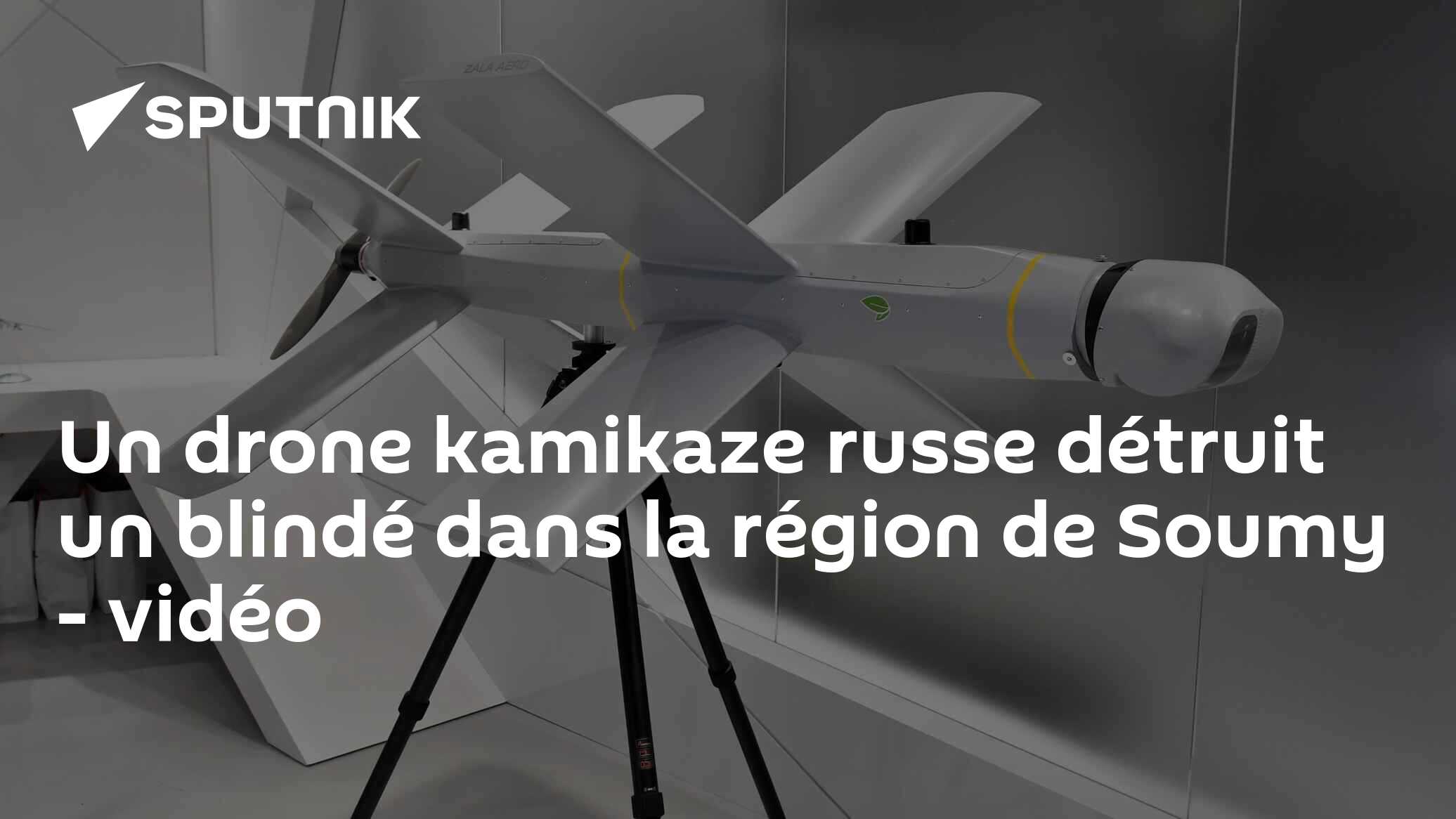 Un drone kamikaze russe détruit un blindé dans la région de Soumy - vidéo
