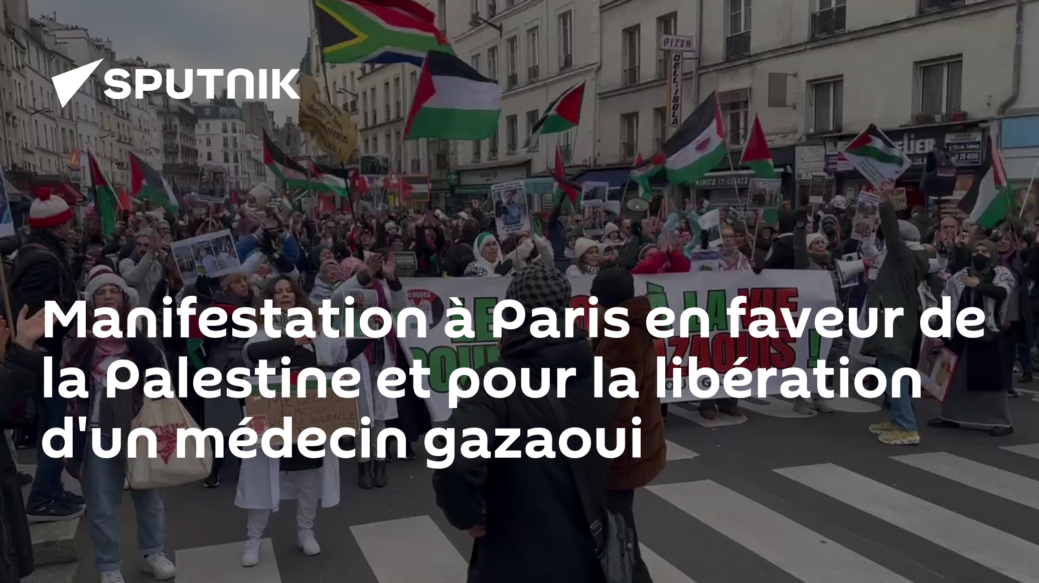 Manifestation à Paris en faveur de la Palestine et pour la libération d'un médecin gazaoui