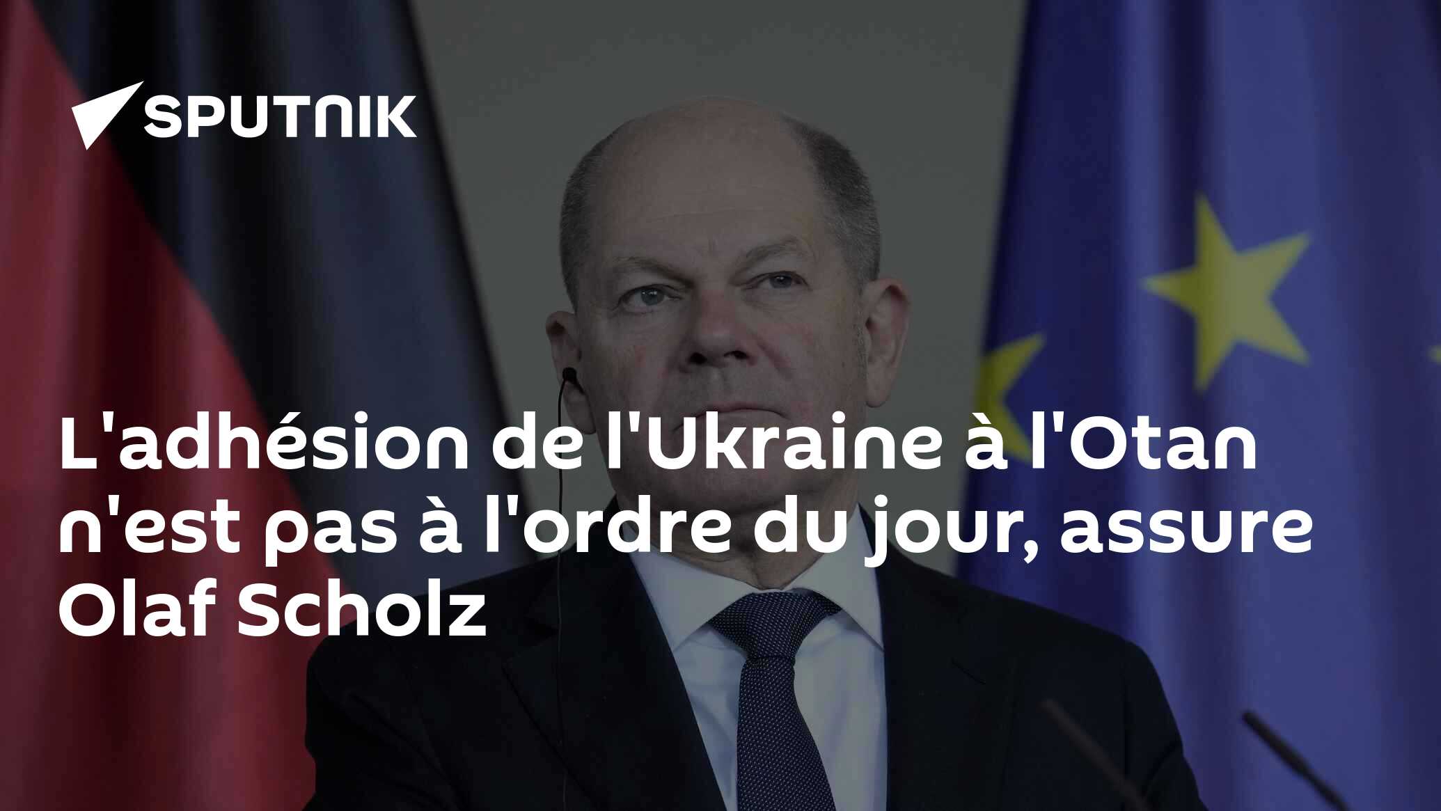 L'adhésion de l'Ukraine à l'Otan n'est pas à l'ordre du jour, assure Olaf Scholz