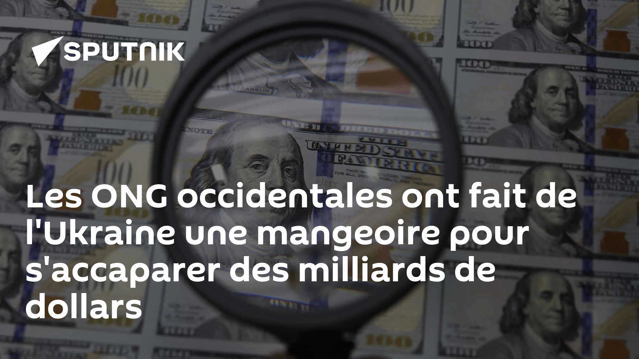 Les ONG occidentales ont fait de l'Ukraine une mangeoire pour s'accaparer des milliards de dollars