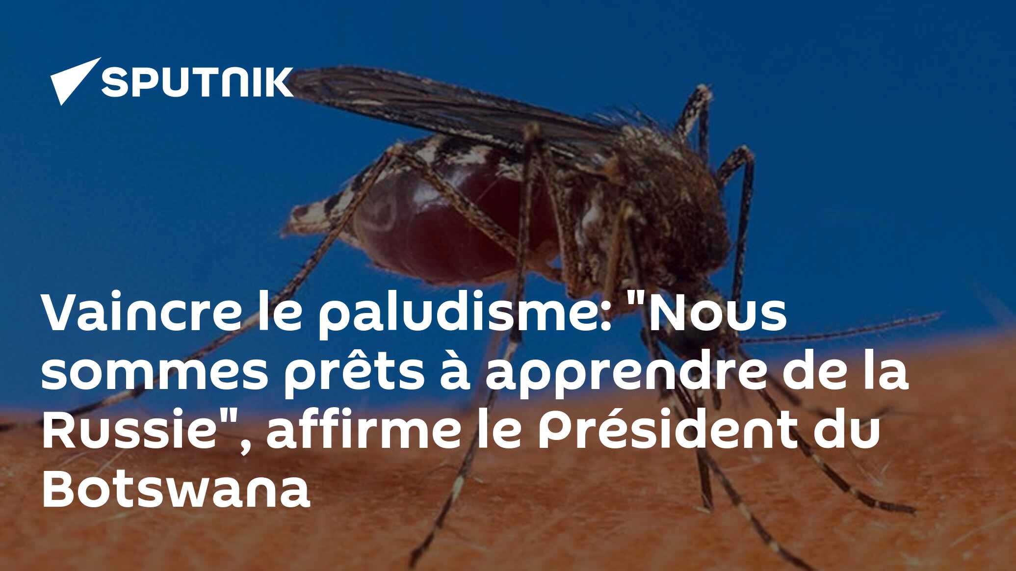 Vaincre le paludisme: "Nous sommes prêts à apprendre de la Russie", affirme le Président du Botswana