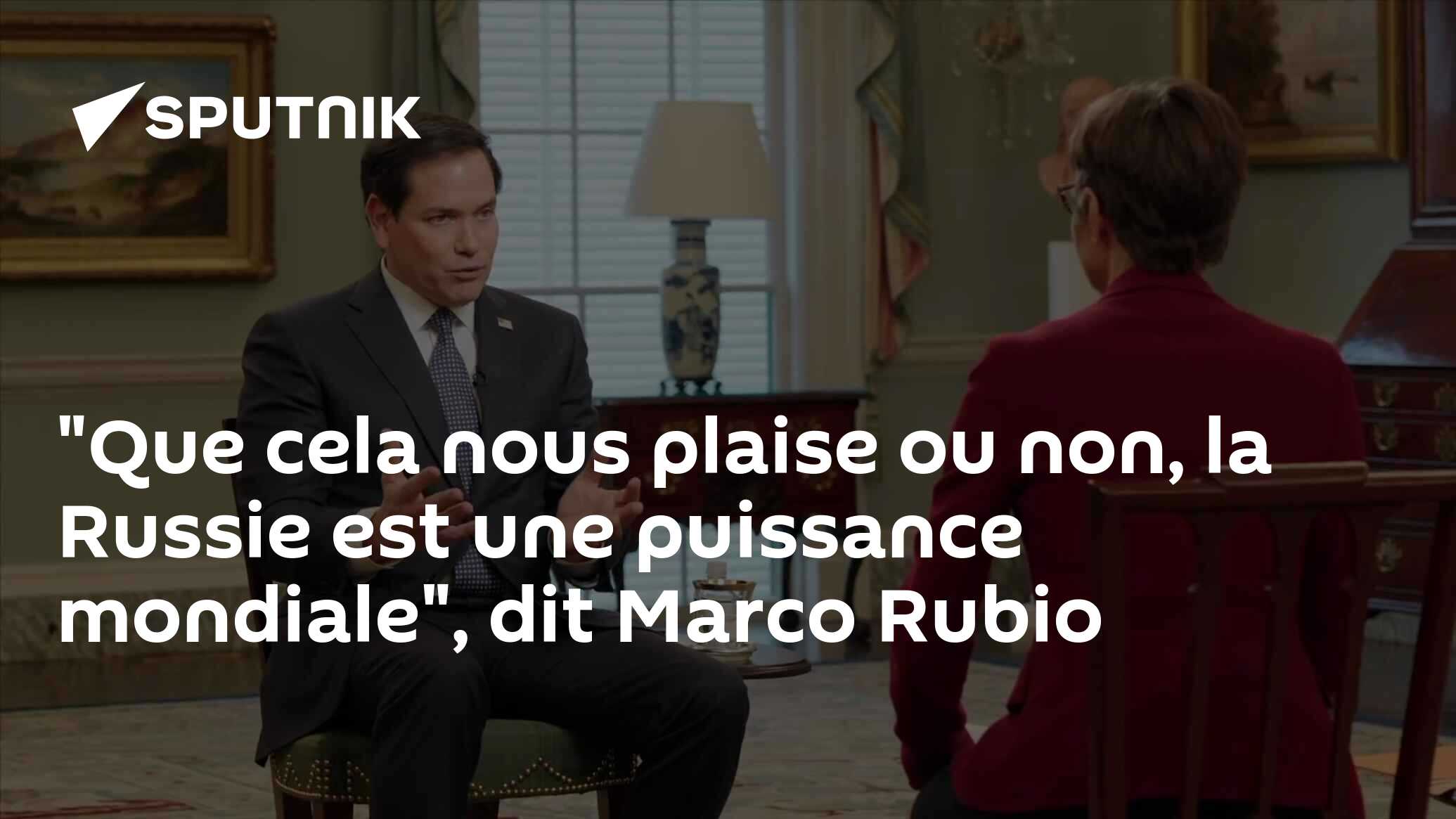 "Que cela nous plaise ou non, la Russie est une puissance mondiale", dit Marco Rubio