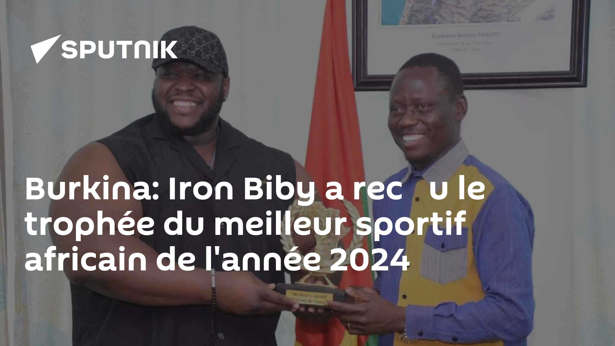 Burkina: Iron Biby a reçu le trophée du meilleur sportif africain de l'année 2024