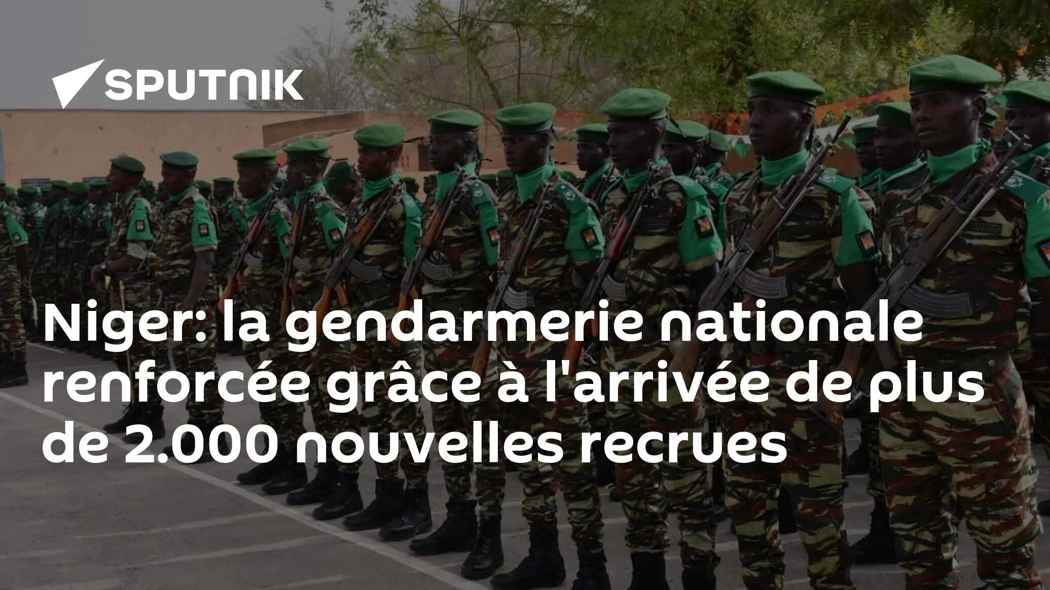 Niger: la gendarmerie nationale renforcée grâce à l'arrivée de plus de 2.000 nouvelles recrues
