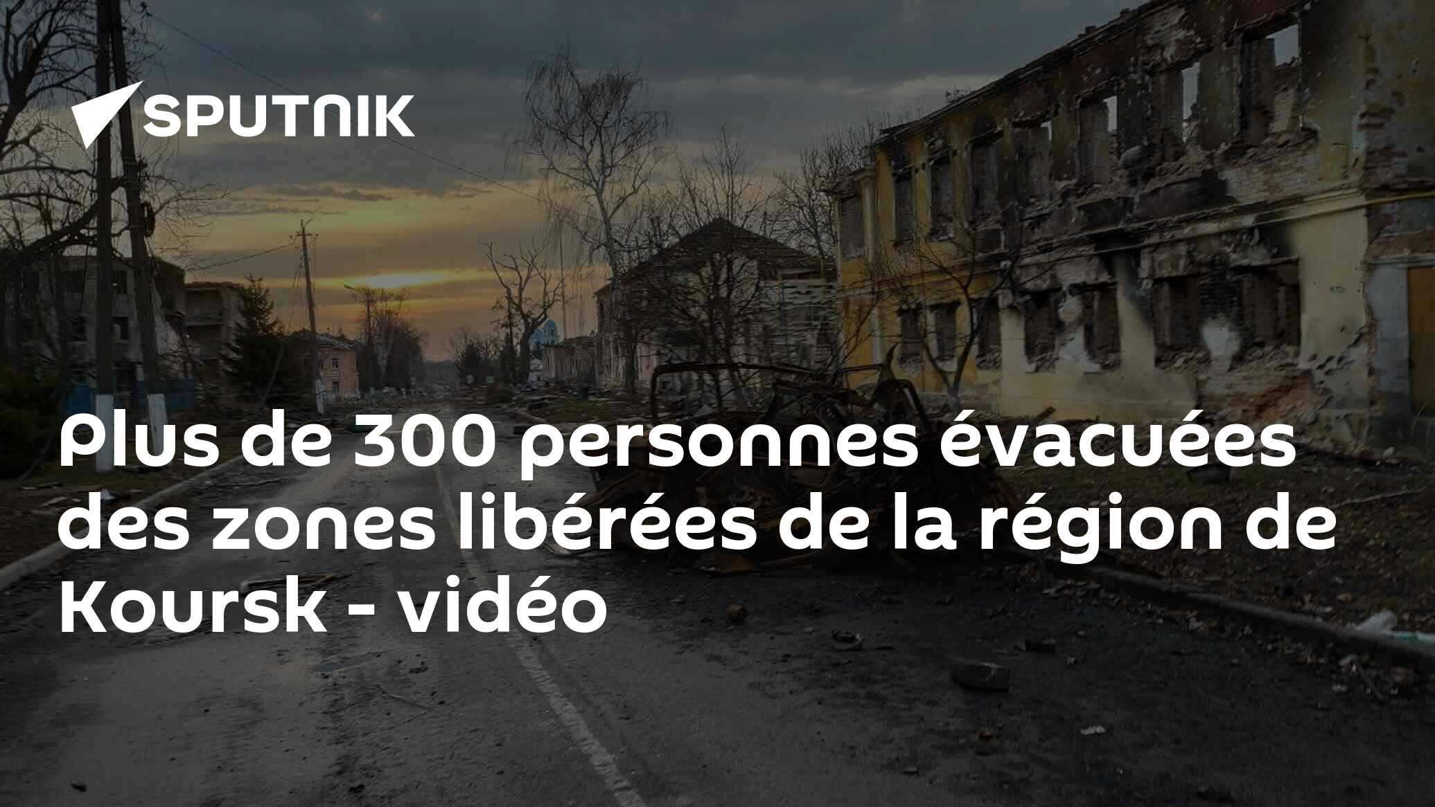 Plus de 300 personnes évacuées des zones libérées de la région de Koursk - vidéo