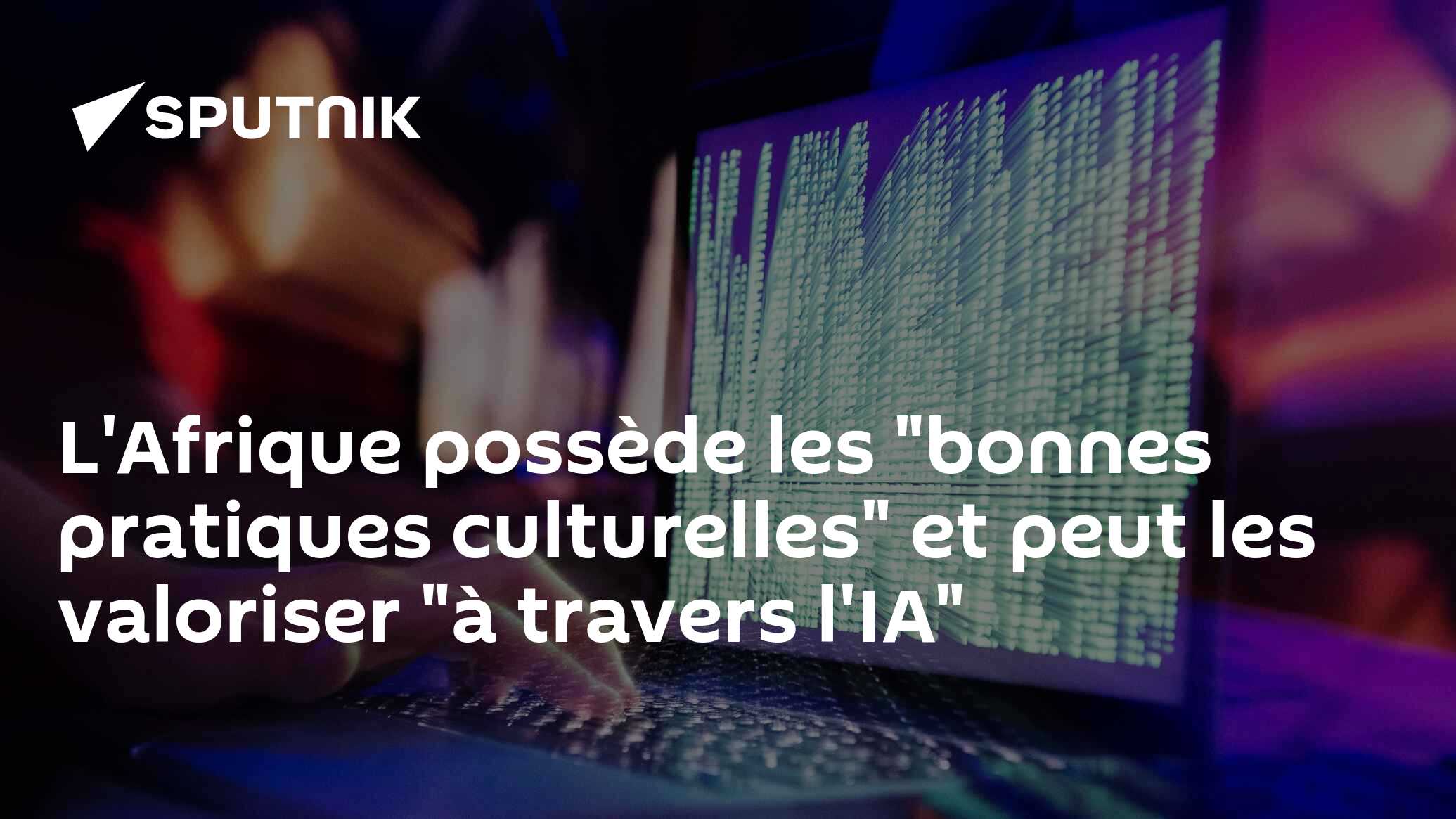 L'Afrique possède les "bonnes pratiques culturelles" et peut les valoriser "à travers l'IA"