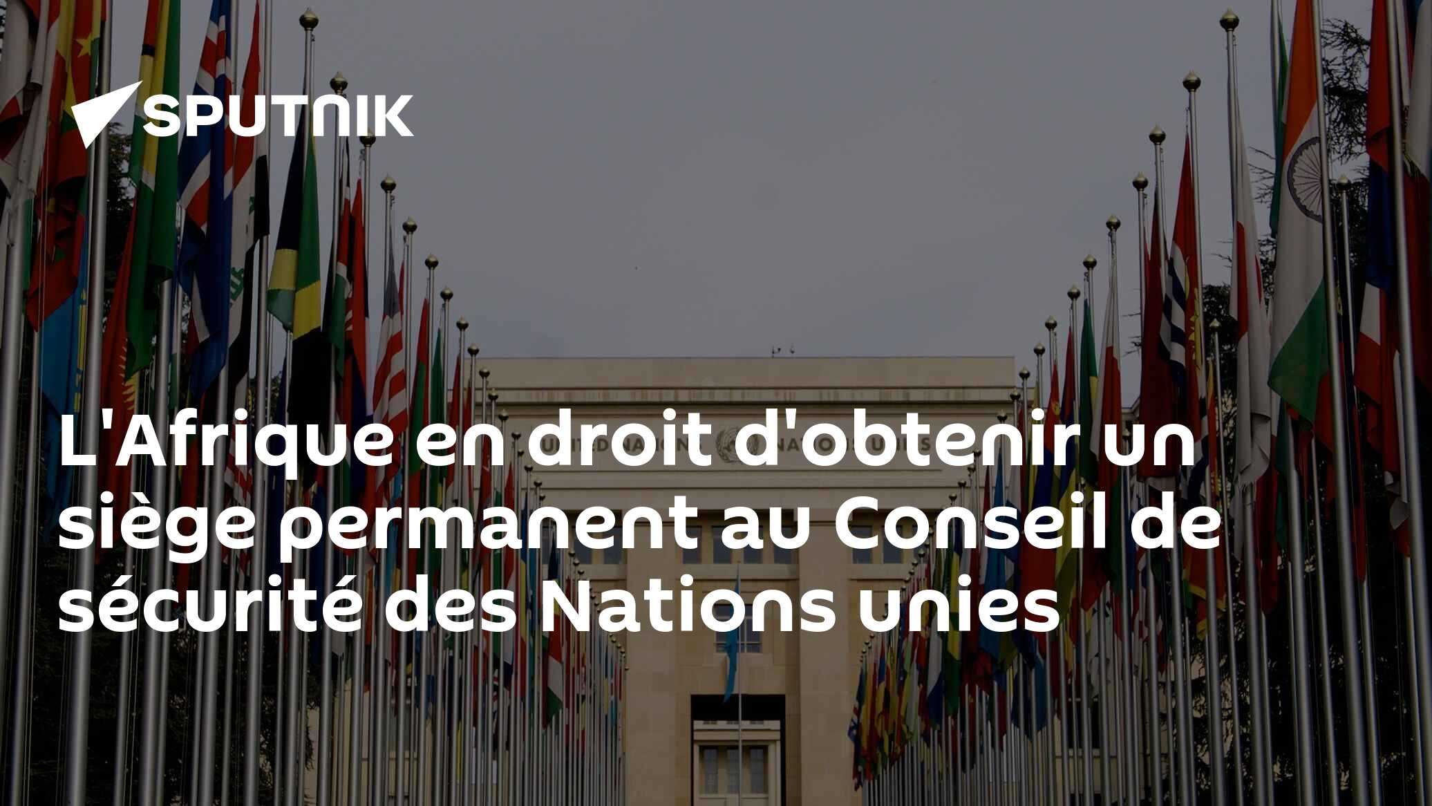 L'Afrique en droit d'obtenir un siège permanent au Conseil de sécurité des Nations unies