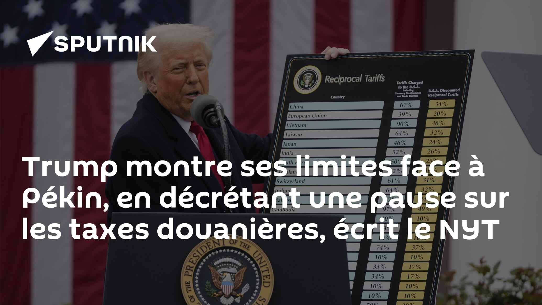 Trump montre ses limites face à Pékin, en décrétant une pause sur les taxes douanières, écrit le NYT