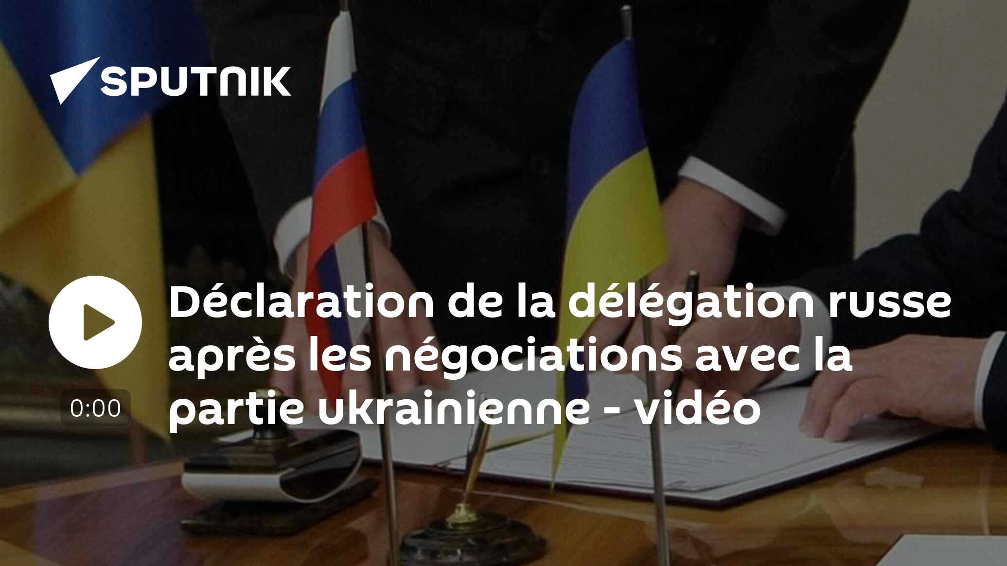 Déclaration de la délégation russe après les négociations avec la partie ukrainienne - vidéo