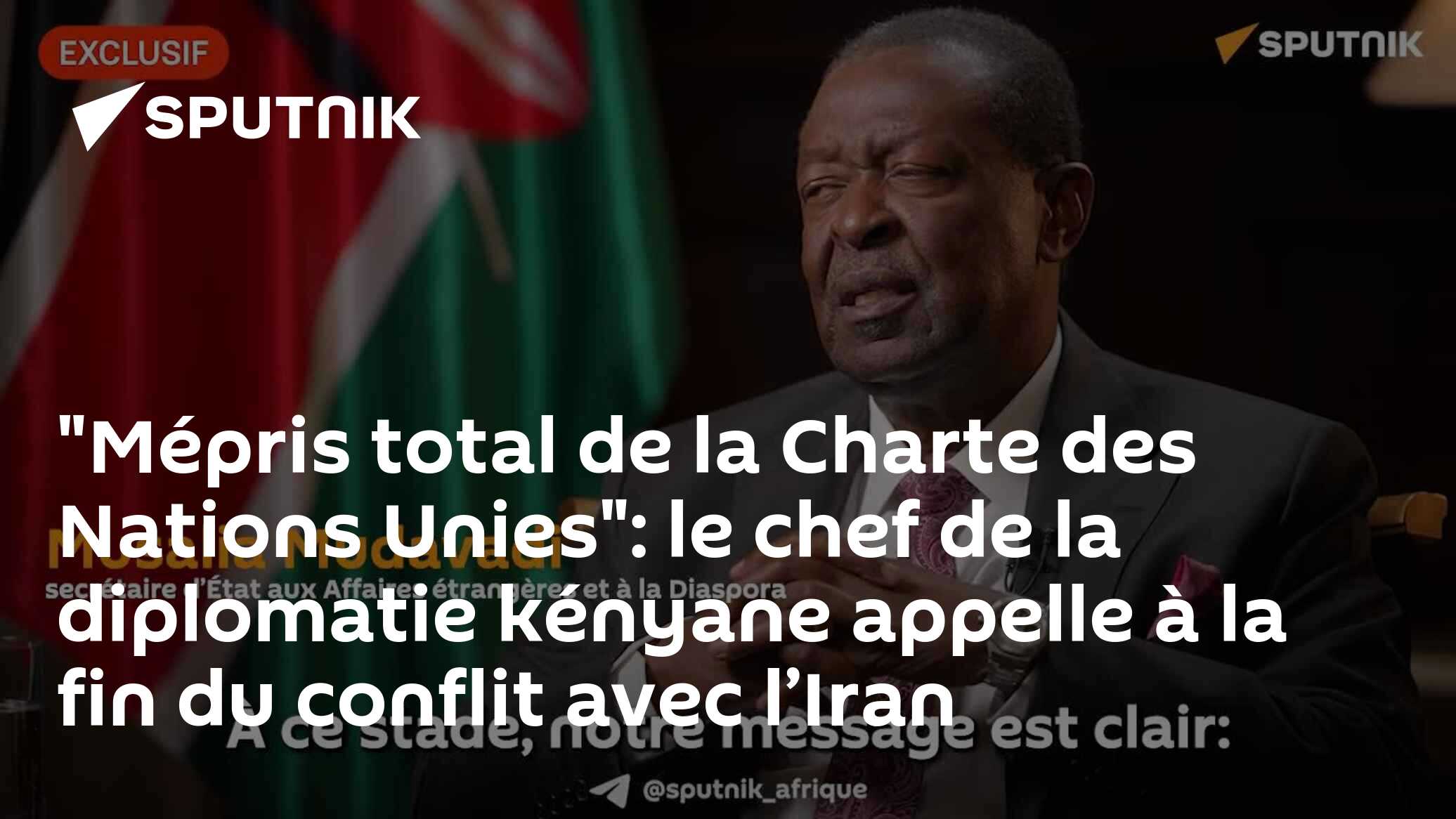 "Mépris total de la Charte des Nations Unies": le chef de la diplomatie ...