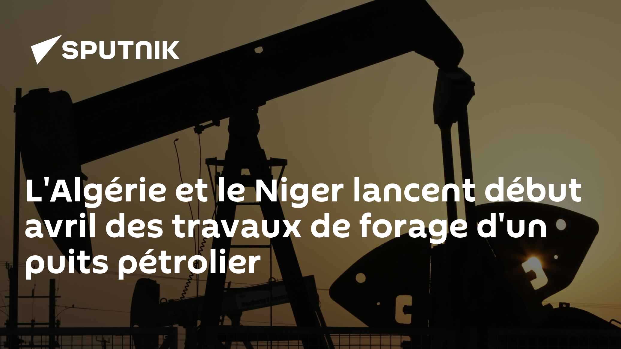 L'Algérie et le Niger lancent début avril des travaux de forage d'un puits pétrolier