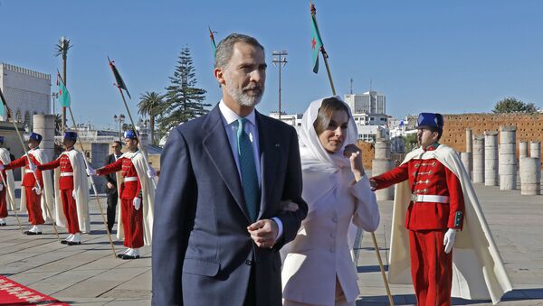Le roi d’Espagne Philippe VI et son épouse Letizia Ortiz au Maroc, 14 février 2019 - Sputnik Afrique