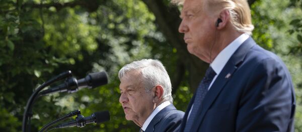 Donald Trump et son homologue mexicain Andrès Manuel López Obrador à la Maison-Blanche, 8 juillet 2020 - Sputnik Afrique