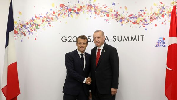 Emmanuel Macron et Recep Tayyip Erdogan - Sputnik Afrique