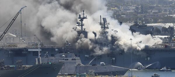 Incendie à bord d'un navire amphibie de la marine de guerre américaine

 - Sputnik Afrique