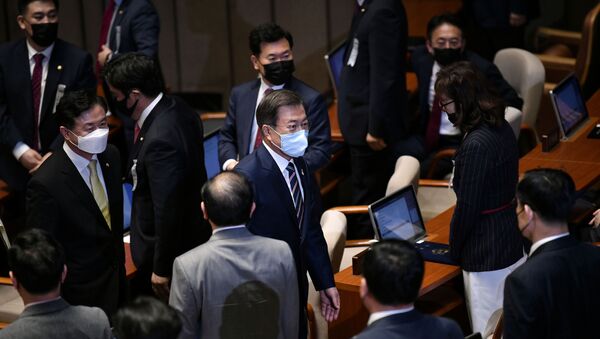 Moon Jae-in à l'Assemblée nationale le 16 juillet 2020 - Sputnik Afrique
