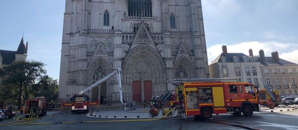 Incendie à la cathédrale de Saint-Pierre-et-Saint-Paul de Nantes, 18 juillet 2020 - Sputnik Afrique