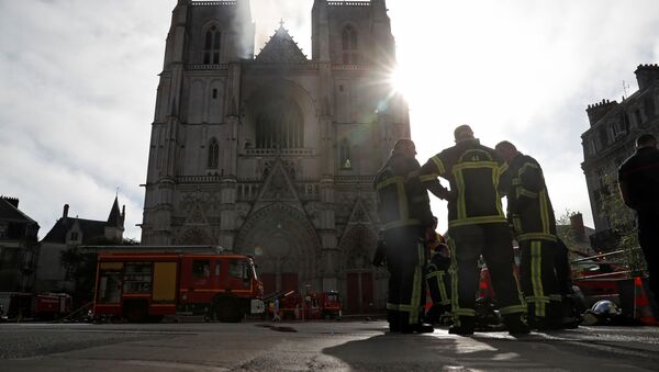 Incendie à la cathédrale de Saint-Pierre-et-Saint-Paul de Nantes, 18 juillet 2020 - Sputnik Afrique