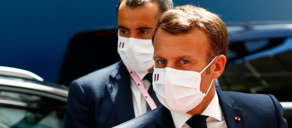Emmanuel Macron à Bruxelles pour le Conseil européen, 20 juillet 2020 - Sputnik Afrique