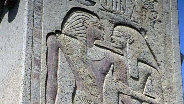 Une scène gravée dans le temple funéraire du pharaon Ramsès III (archive photo) - Sputnik Afrique