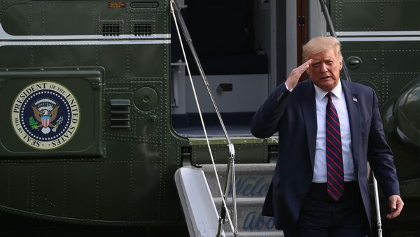 U.S. President Donald Trump walks from Marine One to the South Portico of the White House following a day trip to North Carolina, in Washington, U.S., July 27, 2020. - Sputnik Afrique