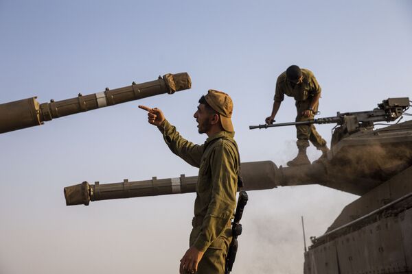 Soldats israéliens sur le plateau du Golan contrôlé par Israël. - Sputnik Afrique