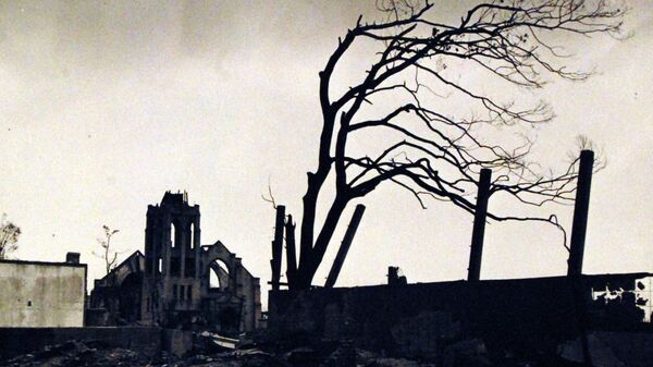 Разрушения после атомных бомбардировок в Хиросиме  - Sputnik Afrique