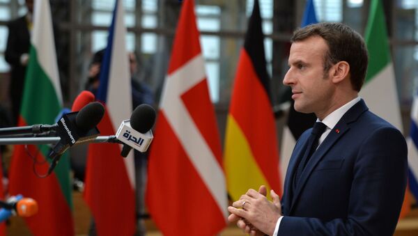 Emmanuel Macron au sommet de l'UE à Bruxelles - Sputnik Afrique