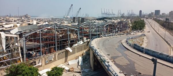 Le port maritime de Beyrouth au lendemain de l'explosion de nitrate d'ammonium du 4 août 2020 Le port maritime de Beyrouth au lendemain de l'explosion de nitrate d'ammonium du 4 août 2020 - Sputnik Afrique