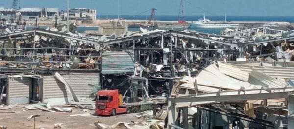 Le port maritime de Beyrouth au lendemain de l'explosion de nitrate d'ammonium du 4 août 2020  - Sputnik Afrique