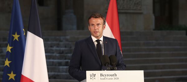 Emmanuel Macron à Beyrouth, le 6 août 2020 - Sputnik Afrique