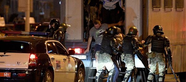Les forces de l'ordre biélorusses pendant une action de protestation à Minsk (11 août 2020) - Sputnik Afrique