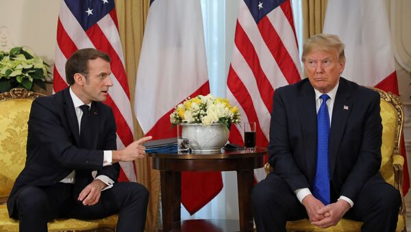 Emmanuel Macron et Donald Trump à Londres - Sputnik Afrique