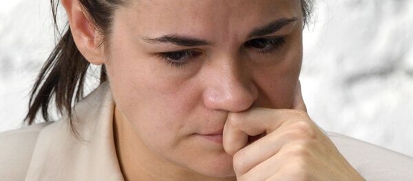 Svetlana TIkhanovskaïa lors d'une conférence de presse  - Sputnik Afrique